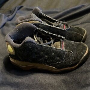 Jordan Black and Gold Kids Sneakers